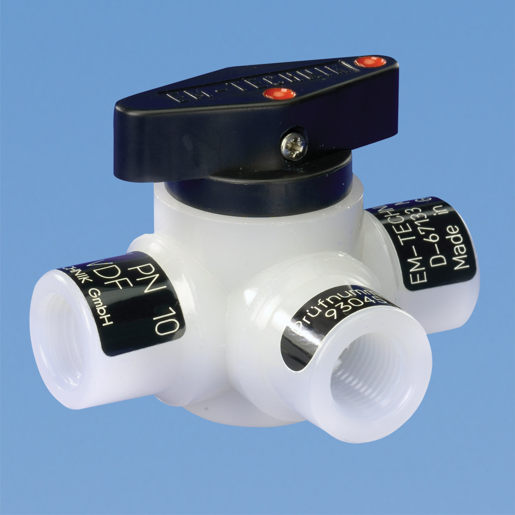 3 Way L-Bore horiz Ball Valve